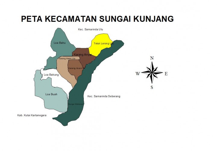 Peta Kecamatan Sungai Kunjang & Peta Kel. Karang Asam Ilir