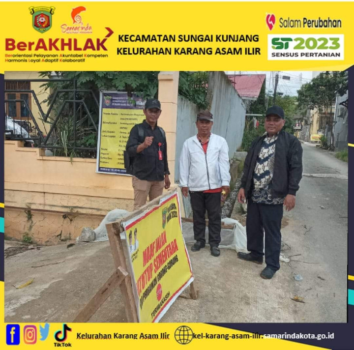 Monitoring pengerjaan parit/gorong -gorong di RT. 27 Pokmas Melon Kegiatan Probebaya Tahun 2023 Bidang Sarana dan Prasarana
