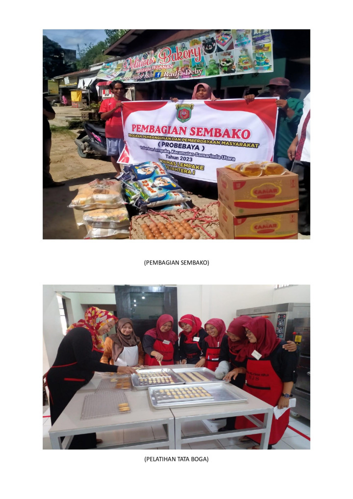 Realisasi Program Probebaya Kegiatan Pemberdayaan tahun 2023 Yang Telah Dilaksanakan