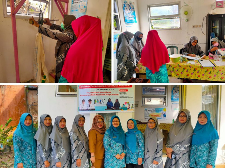 Gerakan Penambahan Hari Buka Posyandu Kelurahan Loa Buah di POSYANDU KASIH SAYANG BUNDA dihadiri Ketua PKK Ibu Hj. NURULITA didampingi Kasi Kesra Ibu JULI ROSITA, S.Sos