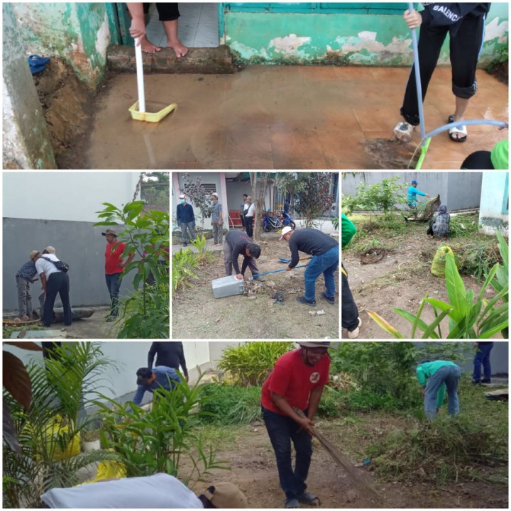 Gotong Royong Kelurahan Loa Buah Menjelang Lomba Kampung KB