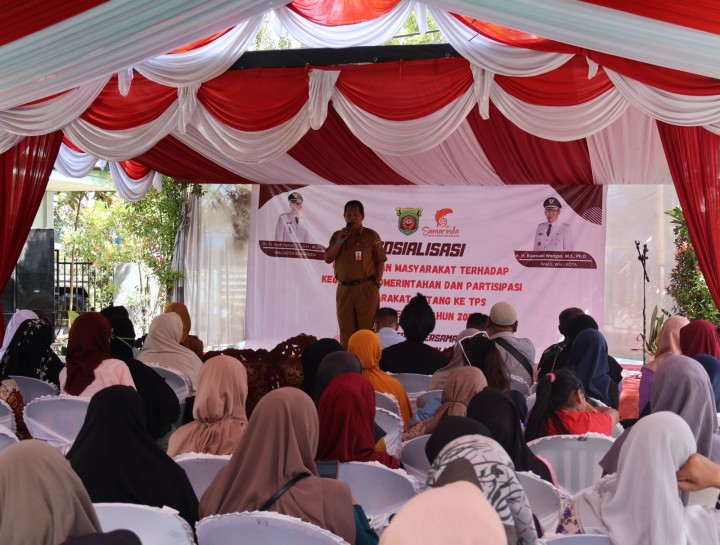 SOSIALISASI PENINGKATAN MASYARAKAT TERHADAP KEGIATAN PEMERINTAHAN DAN PARTISIPASI MASYARAKAT DATANG KE TPS