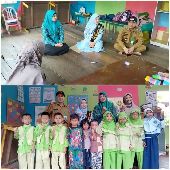 KUNJUNGAN BUNDA PAUD LOA BUAH KE TK AS- SA'ADAH RT 19 LOA KUMBAR