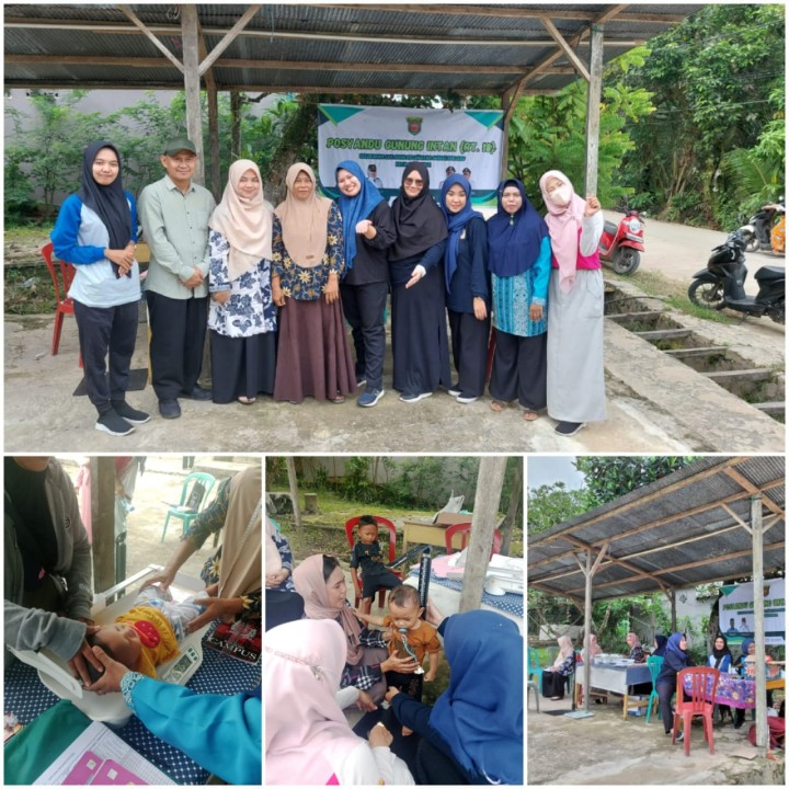 Lurah dan Ketua TP-PKK Kelurahan Loa Buah melakukan monitoring Posyandu Gunung Intan RT 18 Loa Gagak