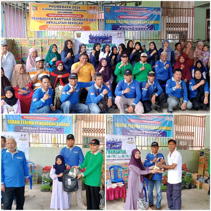 Giat Probebaya Kelurahan Loa Buah (Pembagian Bantuan Sembako dan Peralatan Sekolah)