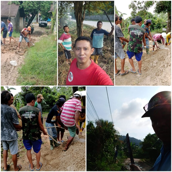 Giat Probebaya Warga RT 1, 3, 10, dan 19 Kelurahan Loa Buah Gelar Gotong Royong Bersihkan Lingkungan