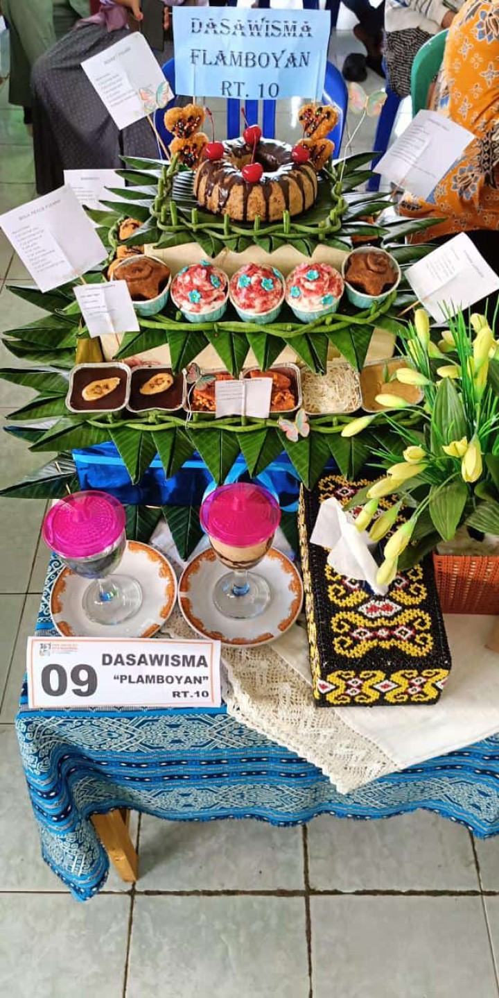 Lomba Kreasi Makanan Olahan Pisang Dasawisma Se-Kelurahan Loa Buah Memeriahkan HUT Kota Samarinda ke-567 Tahun
