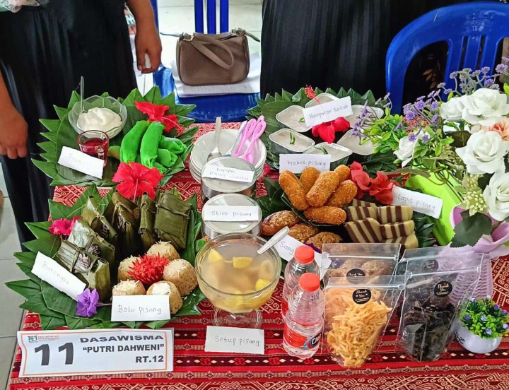 Lomba Kreasi Makanan Olahan Pisang Dasawisma Se-Kelurahan Loa Buah Memeriahkan HUT Kota Samarinda ke-567 Tahun