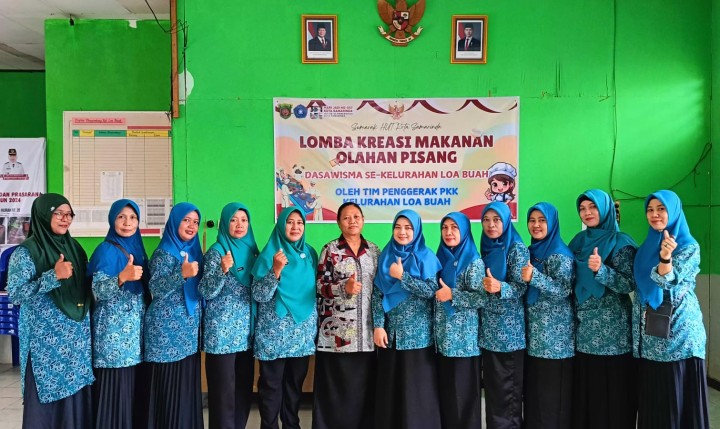 Lomba Kreasi Makanan Olahan Pisang Dasawisma Se-Kelurahan Loa Buah Memeriahkan HUT Kota Samarinda ke-567 Tahun