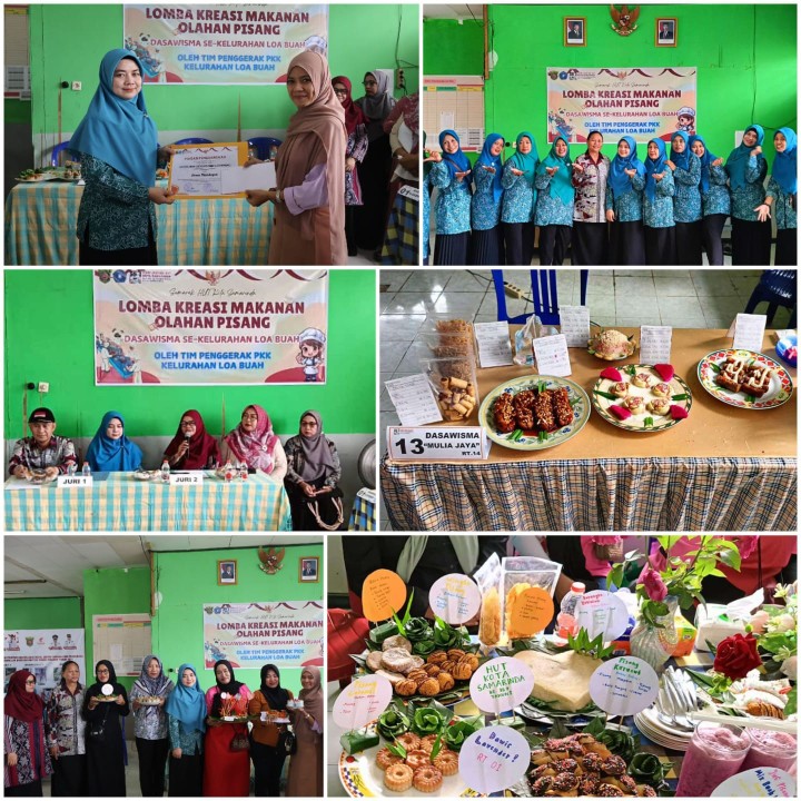 Lomba Kreasi Makanan Olahan Pisang Dasawisma Se-Kelurahan Loa Buah Memeriahkan HUT Kota Samarinda ke-567 Tahun