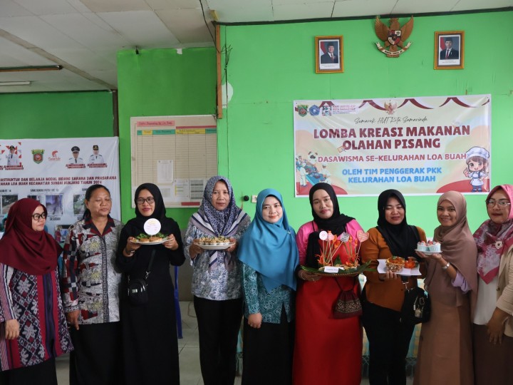 Lomba Kreasi Makanan Olahan Pisang Dasawisma Se-Kelurahan Loa Buah Memeriahkan HUT Kota Samarinda ke-567 Tahun