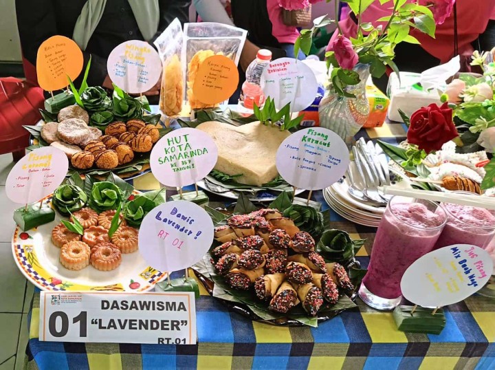 Lomba Kreasi Makanan Olahan Pisang Dasawisma Se-Kelurahan Loa Buah Memeriahkan HUT Kota Samarinda ke-567 Tahun