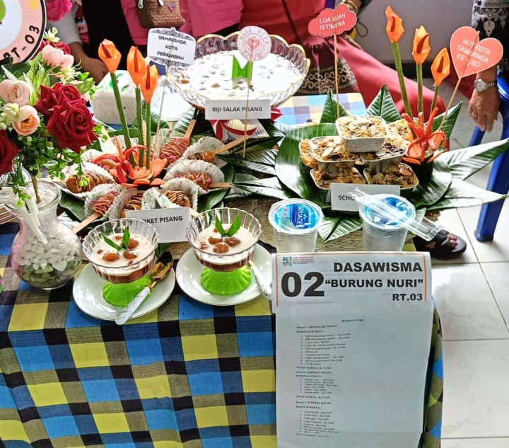 Lomba Kreasi Makanan Olahan Pisang Dasawisma Se-Kelurahan Loa Buah Memeriahkan HUT Kota Samarinda ke-567 Tahun