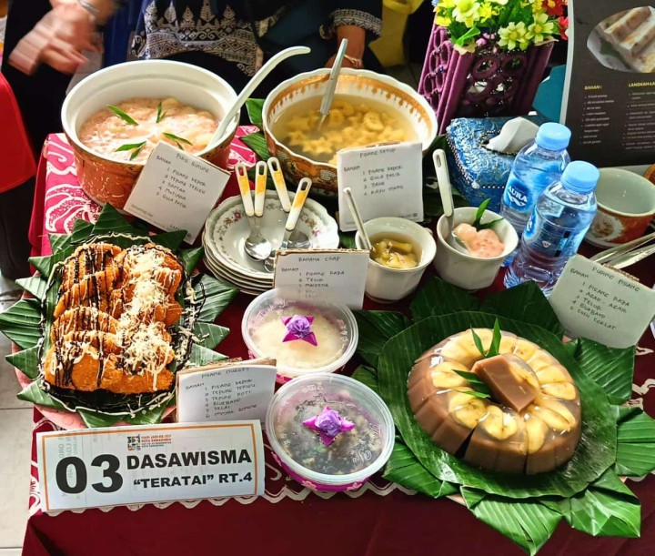 Lomba Kreasi Makanan Olahan Pisang Dasawisma Se-Kelurahan Loa Buah Memeriahkan HUT Kota Samarinda ke-567 Tahun