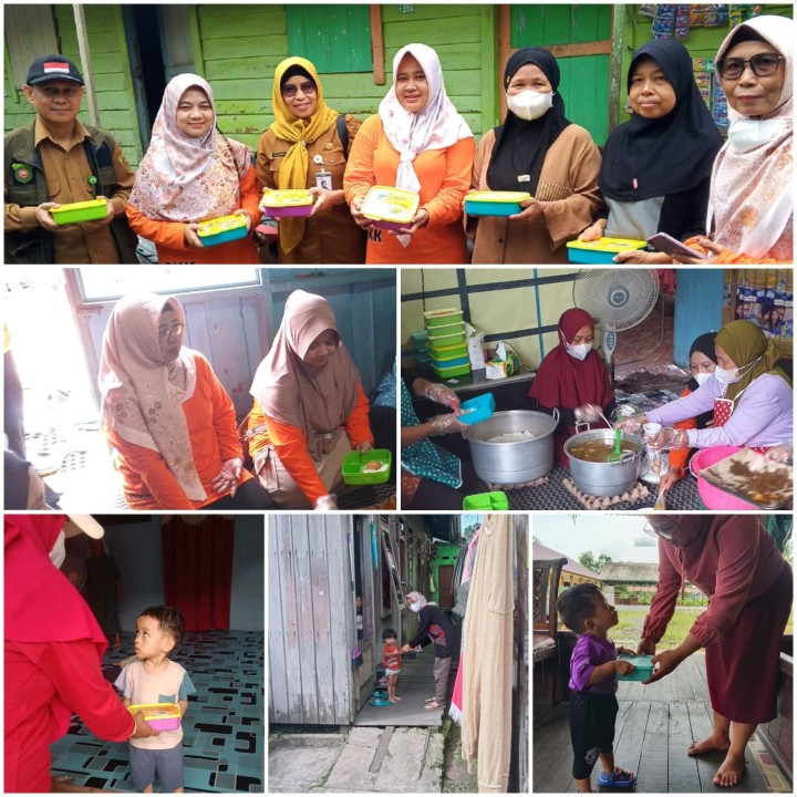 ‎Pembagian Makanan Tambahan (PMT) untuk Balita dan Ibu Hamil di Kelurahan Loa Buah