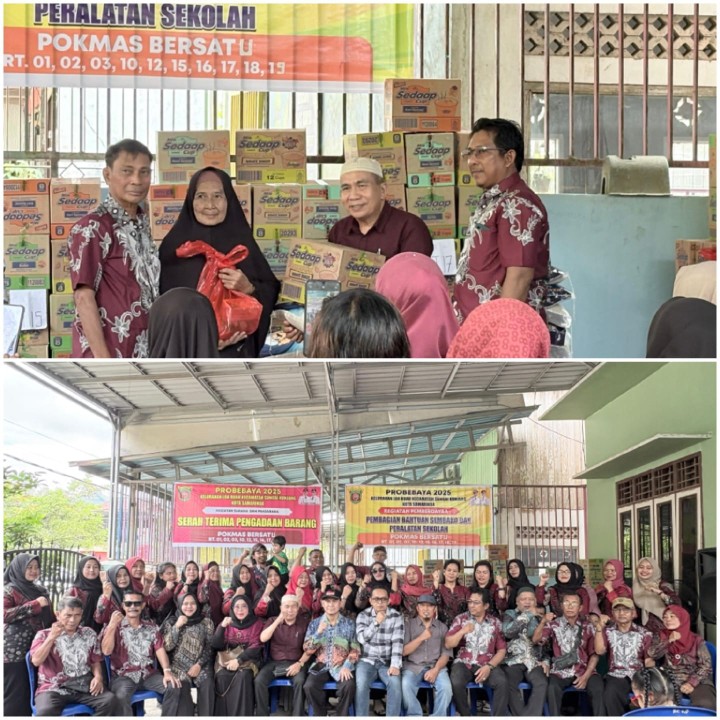 ‎Serah Terima Pengadaan Barang serta Bantuan Sembako dan Peralatan Sekolah oleh Pokmas Bersatu Program Probebaya 2025