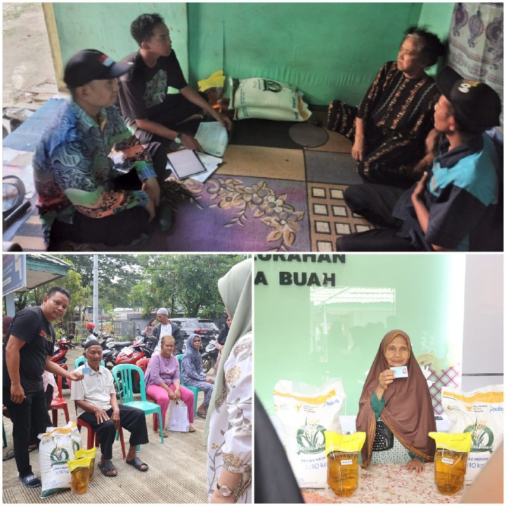 ‎Pembagian Bantuan Pangan di Kelurahan Loa Buah