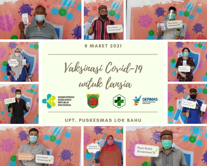 Vaksinasi Covid-19 di Puskesmas Lok Bahu