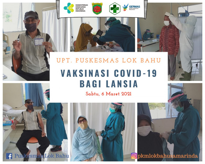 Vaksinasi Covid-19 di Puskesmas Lok Bahu