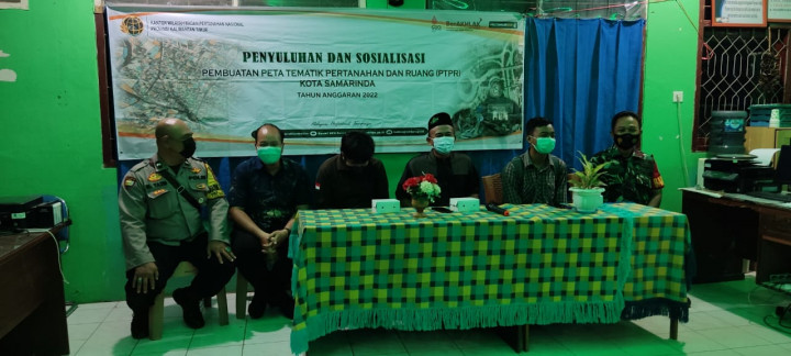 Acara Penyuluhan dan sosialisasi pembuatan peta tematik pertanahan dan Ruang PTPR oleh BPN Kamis 24 Maret 2022 Kelurahan Lok Bahu