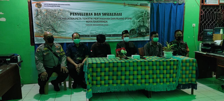 Acara Penyuluhan dan sosialisasi pembuatan peta tematik pertanahan dan Ruang PTPR oleh BPN Kamis 24 Maret 2022 Kelurahan Lok Bahu