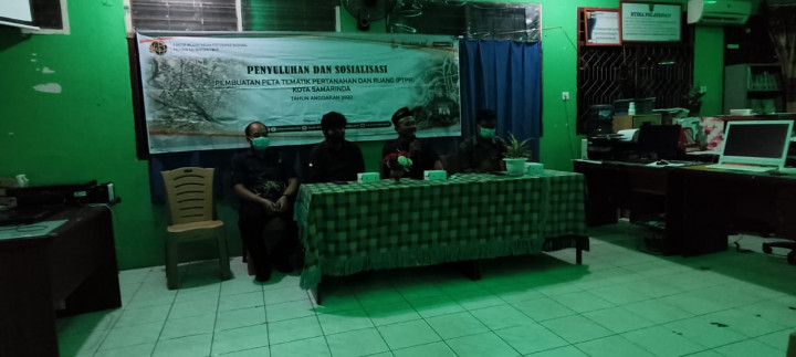 Acara Penyuluhan dan sosialisasi pembuatan peta tematik pertanahan dan Ruang PTPR oleh BPN Kamis 24 Maret 2022 Kelurahan Lok Bahu