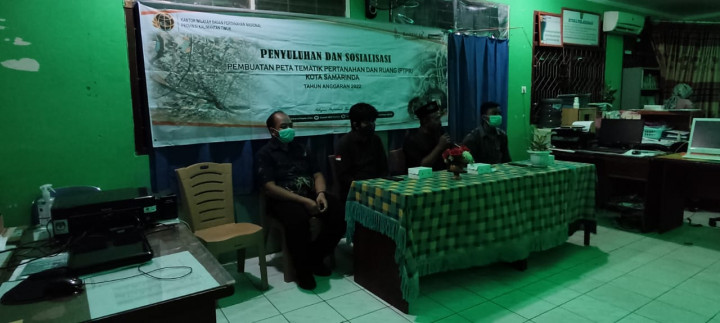 Acara Penyuluhan dan sosialisasi pembuatan peta tematik pertanahan dan Ruang PTPR oleh BPN Kamis 24 Maret 2022 Kelurahan Lok Bahu