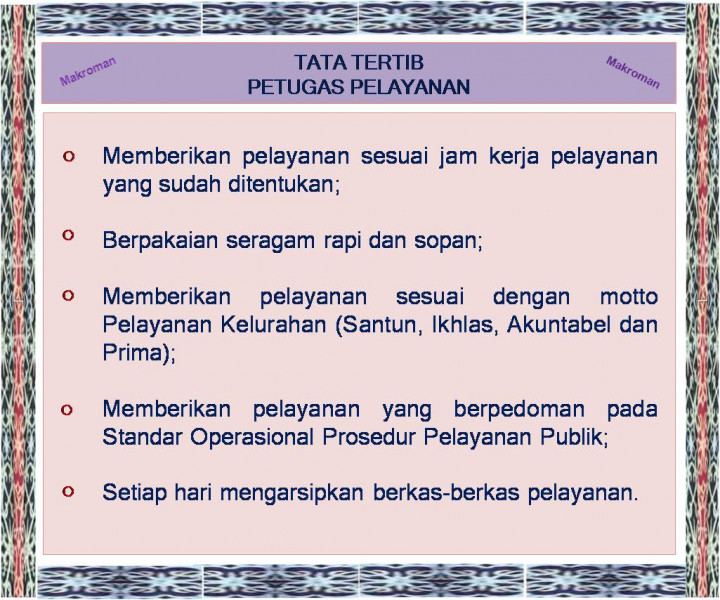 Kebijakan Standar Pelayanan