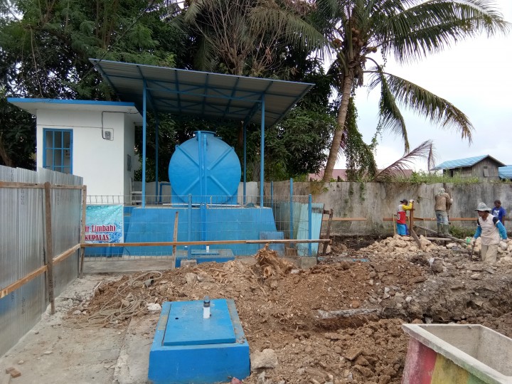 Pemasangan Pondasi Pembangunan Puskesmas Mangkupalas - Juli - Agustus 2019