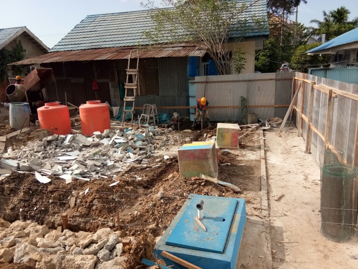 Pemasangan Pondasi Pembangunan Puskesmas Mangkupalas - Juli - Agustus 2019