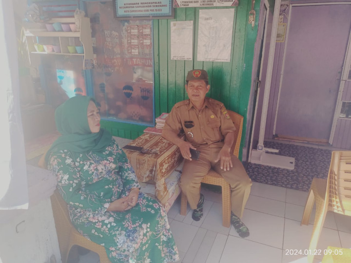 Monitoring kegiatan pelayanan pemeriksaan tumbuh kembang bayi dan balita di posyandu Bandeng di RT.09 (Senin,22 Januari 2024)