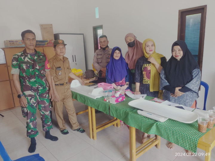 Monitoring kegiatan posyandu Gabus B di Lingkungan RT 08 (Senin,22 Januari 2024)