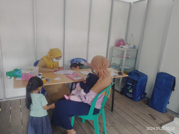 Monitoring kegiatan pelayanan pemeriksaan tumbuh kembang bayi dan balita di posyandu Cakalang di RT 17 (Senin,22 Januari 2024)