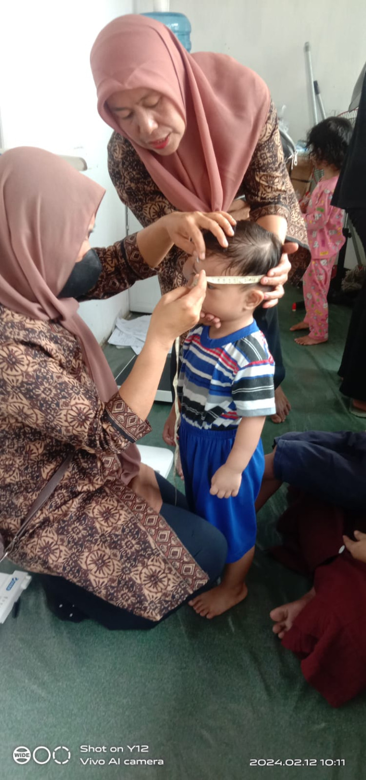 Monitoring Kegiatan Posyandu Tongkol di RT 15 (Senin 12 Februari 2024)