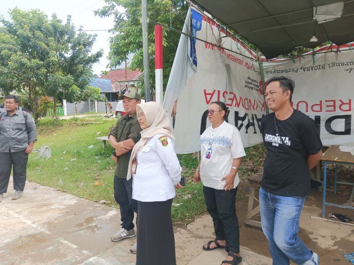 Pengecekan lokasi rencana pembangunan sekolah smp oleh twap, dinas pendidikan , dinas Aset, bpbd, pupr, Kelurahan Mugirejo Dan RT setempat