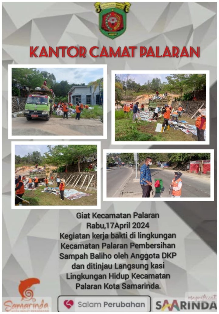 Giat kerja bakti Kamis,18 April 2024 di lingkungan kantor kecamatan palaran