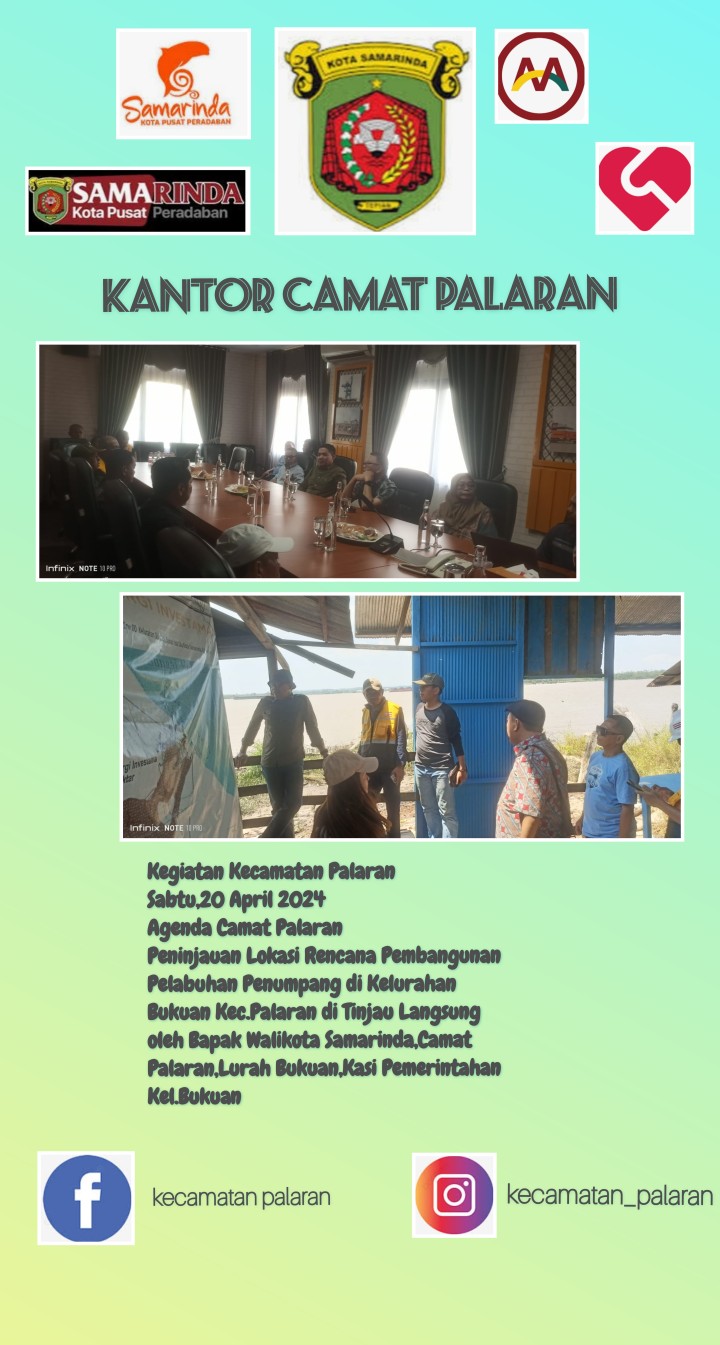 Agenda Camat Palaran,Peninjauan Lapangan Rencana Pembangunan Pelabuhan Penumpang di Kelurahan Bukuan
