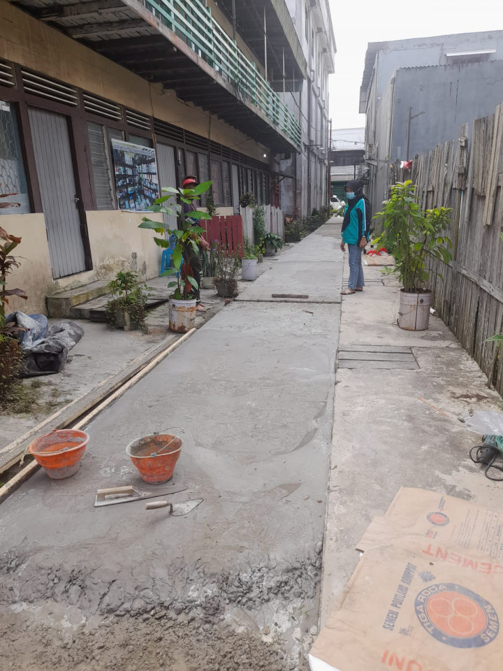 Kegiatan Probebaya Bidang Sarana dan Prasarana Semenisasi Jalan Imam Bonjol Gang Penatu RT. 34 Kelurahan Pelabuhan Kecamatan Samarinda Kota