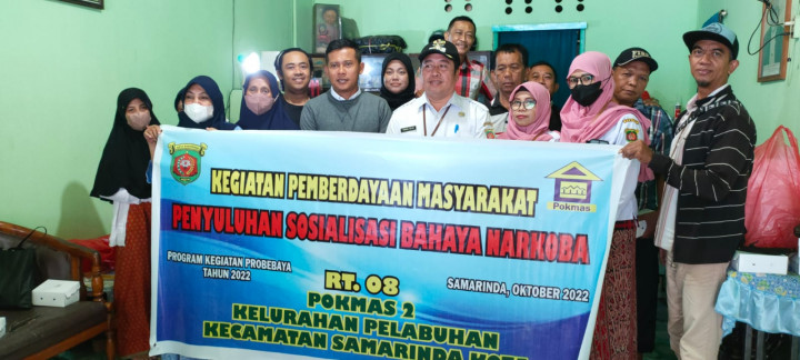 Kegiatan Probebaya Tahun 2022 acara Penyuluhan Sosialisasi Bahaya Narkoba di RT.08, Rt. 42, RT. 43, yang di hadiri langsung  dari BNN Kota Samarinda dan Lurah ,Kasi Kesra,Warga  setempat  dan juga Aggota Pokmas