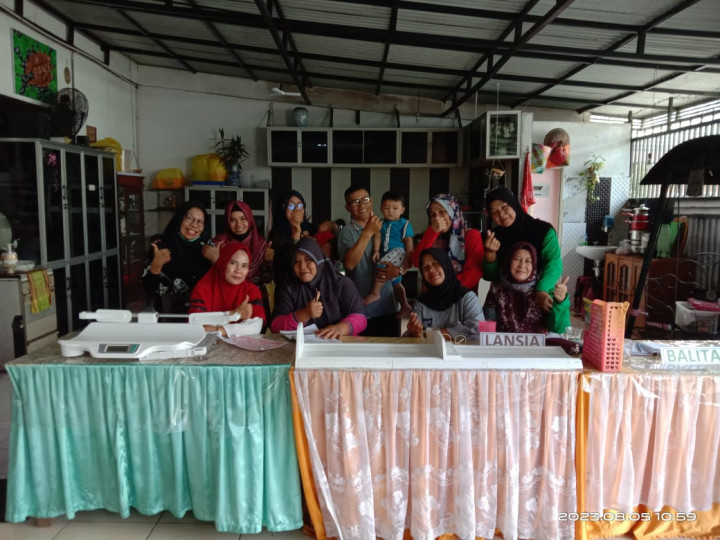 Kunjungan ke Posyandu Kemangi tergabung pada RT : 05, 04 dan 24