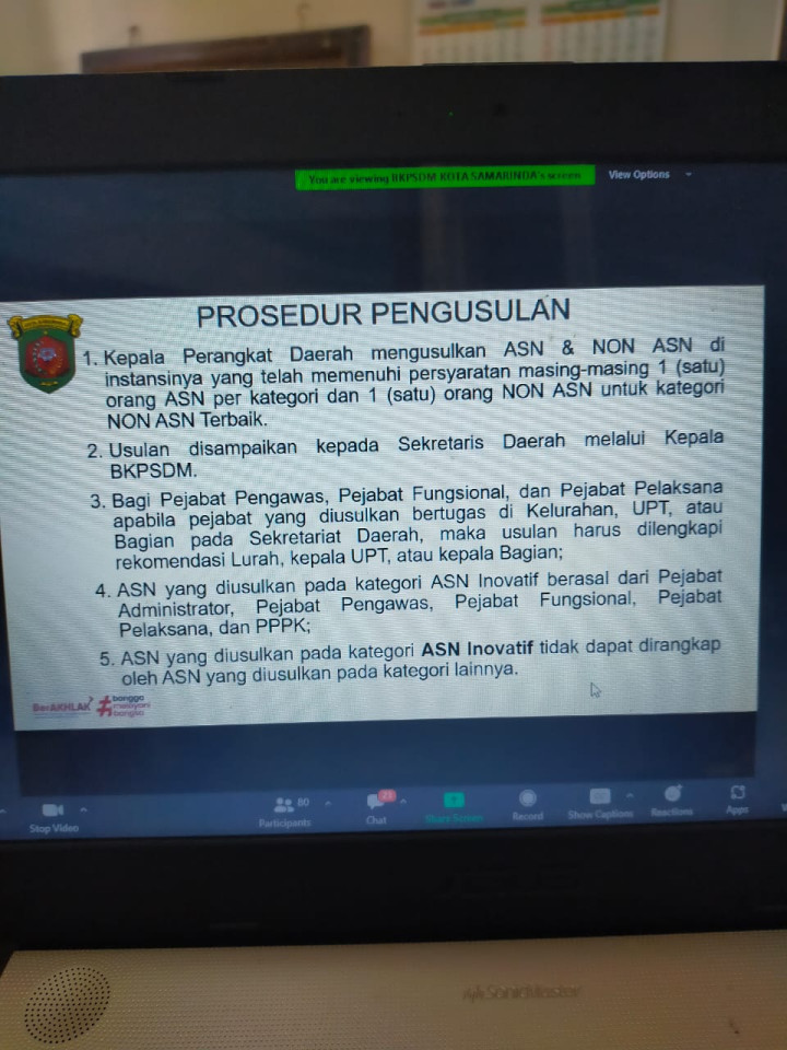 Sosialisasi Anugerah ASN dan Non ASN Tahun 2023