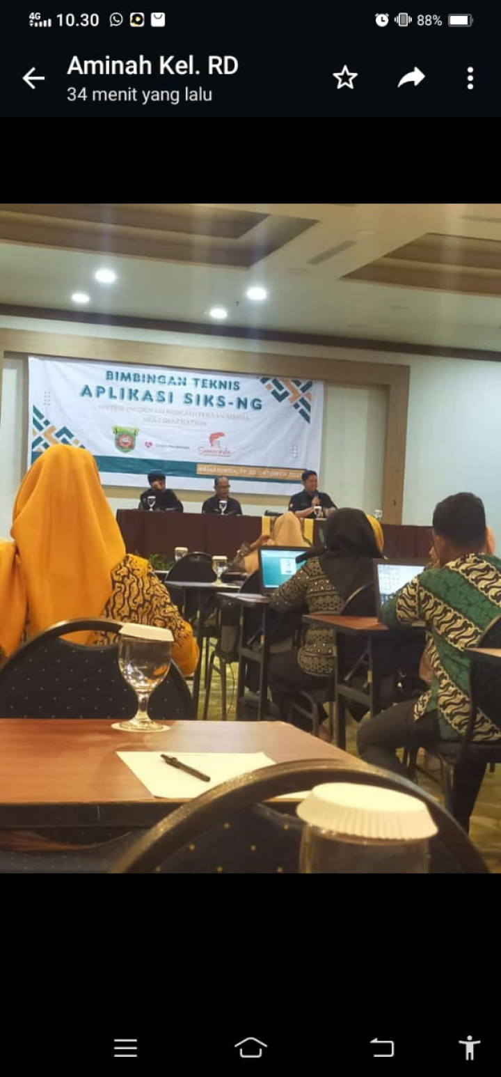 Bimbingan Teknis Aplikasi SIK-NG