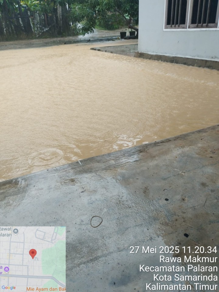 Bencana Alam Banjir yang mengakibatkan tanah longsor serta terendamnya rumah warga di wilayah Kelurahan Rawa Makmur Tahun 2025