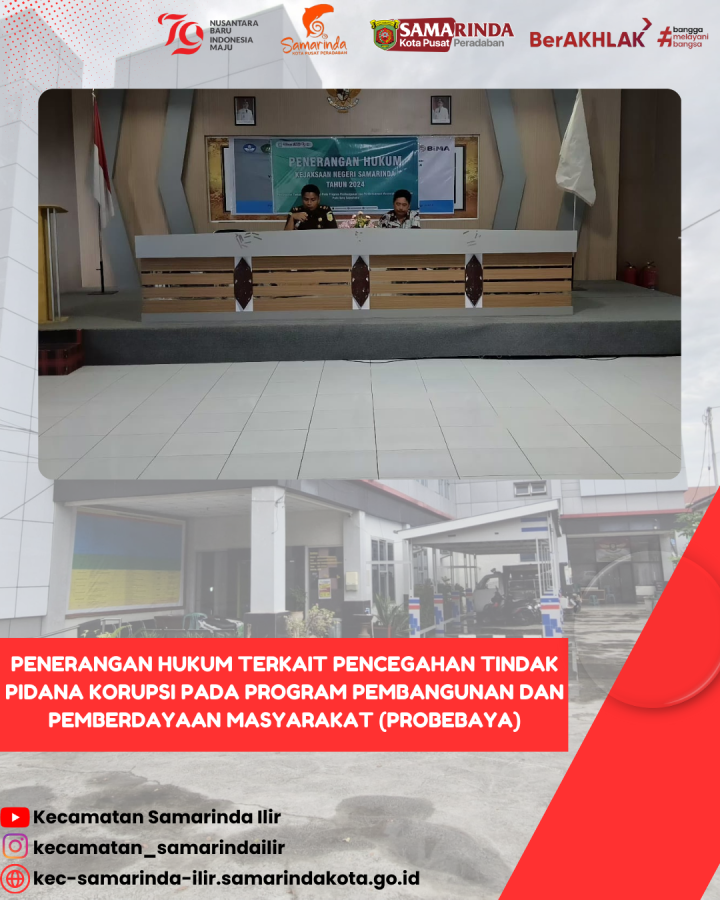 Penerangan Hukum dari Kejaksaan Negeri Samarinda tentang pencegahan Tipikor pada program Probebaya.