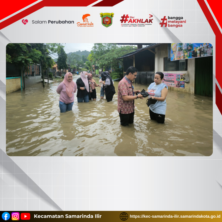 Peninjauan beberapa titik lokasi banjir di Kelurahan Sidodamai