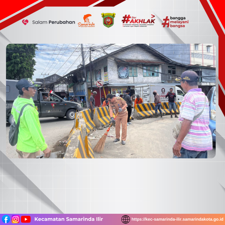 Gotong Royong Jalan Otto Iskandardinata Kelurahan Sungai Dama