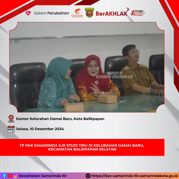 TP PKK Kecamatan Samarinda Ilir Studi Tiru di UP2K Daru Sejahtera Kelurahan Damai Baru Kecamatan Balikpapan Selatan