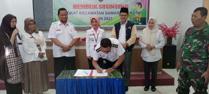 Kegiatan Rembuk Stunting Tingkat Kecamatan Samarinda Kota di Aula Pertemuan Kecamatan Samkot Tanggal 10 Mei 2023