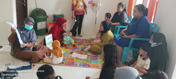 Pelaksanaan kelas ibu balita di Posyandu Triasih Nawasena Tangal 10 Mei 2023
