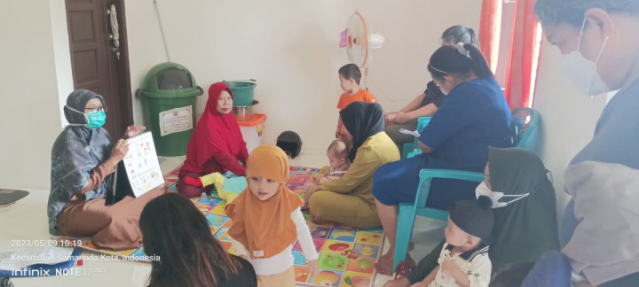 Pelaksanaan kelas ibu balita di Posyandu Triasih Nawasena Tangal 10 Mei 2023